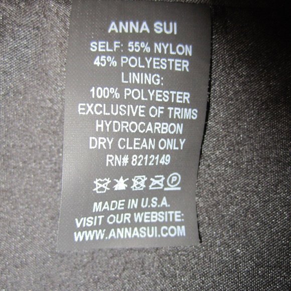 ANNA SUI Dress Metallic Floral Brocade Luxe Metallic Bronze Mini Ruffle Fall 17 - Picture 7 of 11